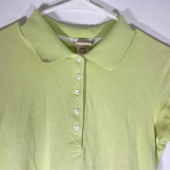 L.L. Bean Women’s Polo Shirt Lime Green Size Small - Picture 2 of 7